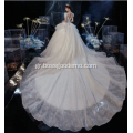 White Lace Back Swing Wedding Dress